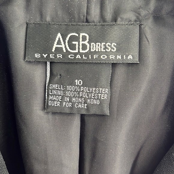 Classy long black, button-up dress, size 10 - Picture 2 of 4